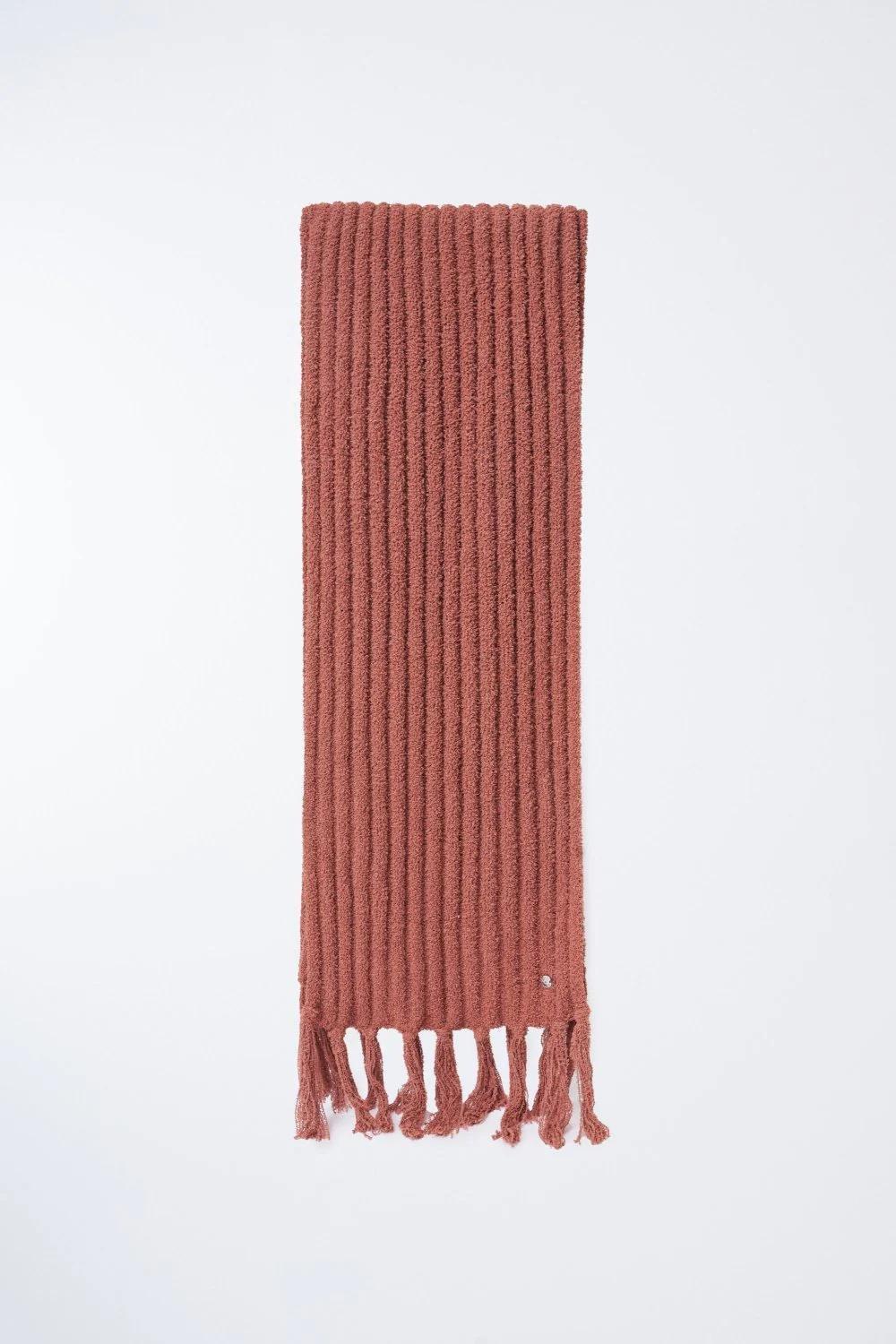 Pink Chenille Scarf With Tassels, , large image number 3
