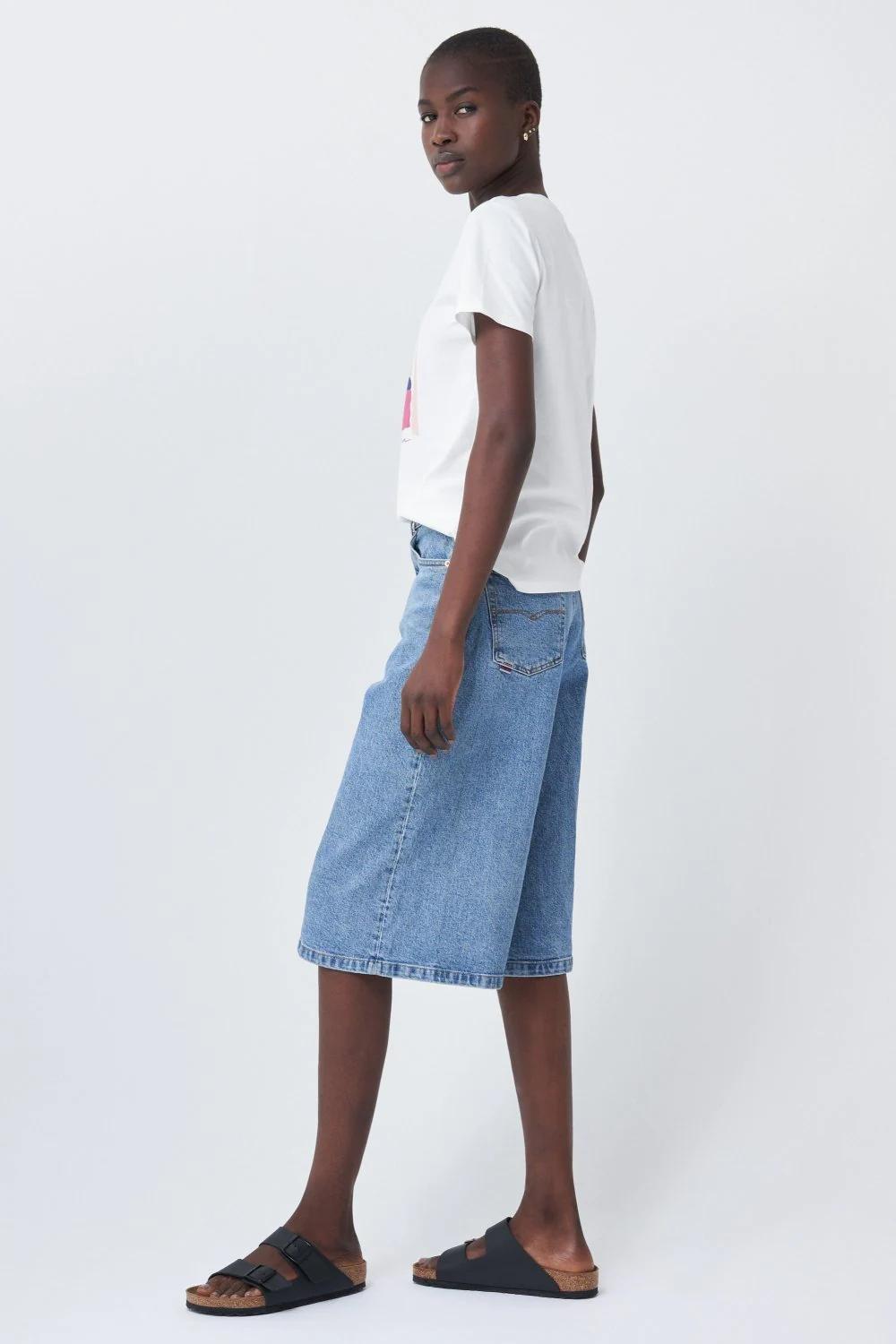 Beige Floral Graphic Cotton T-Shirt, , large image number 2