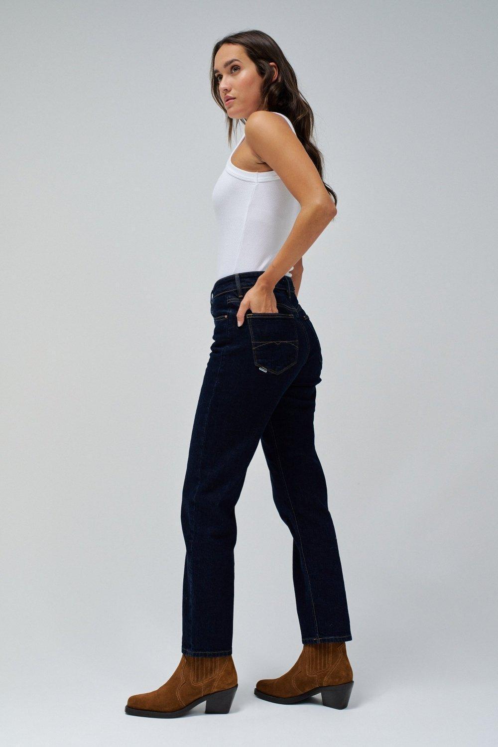 Blue Cropped True Slim Jeans, , large image number 4