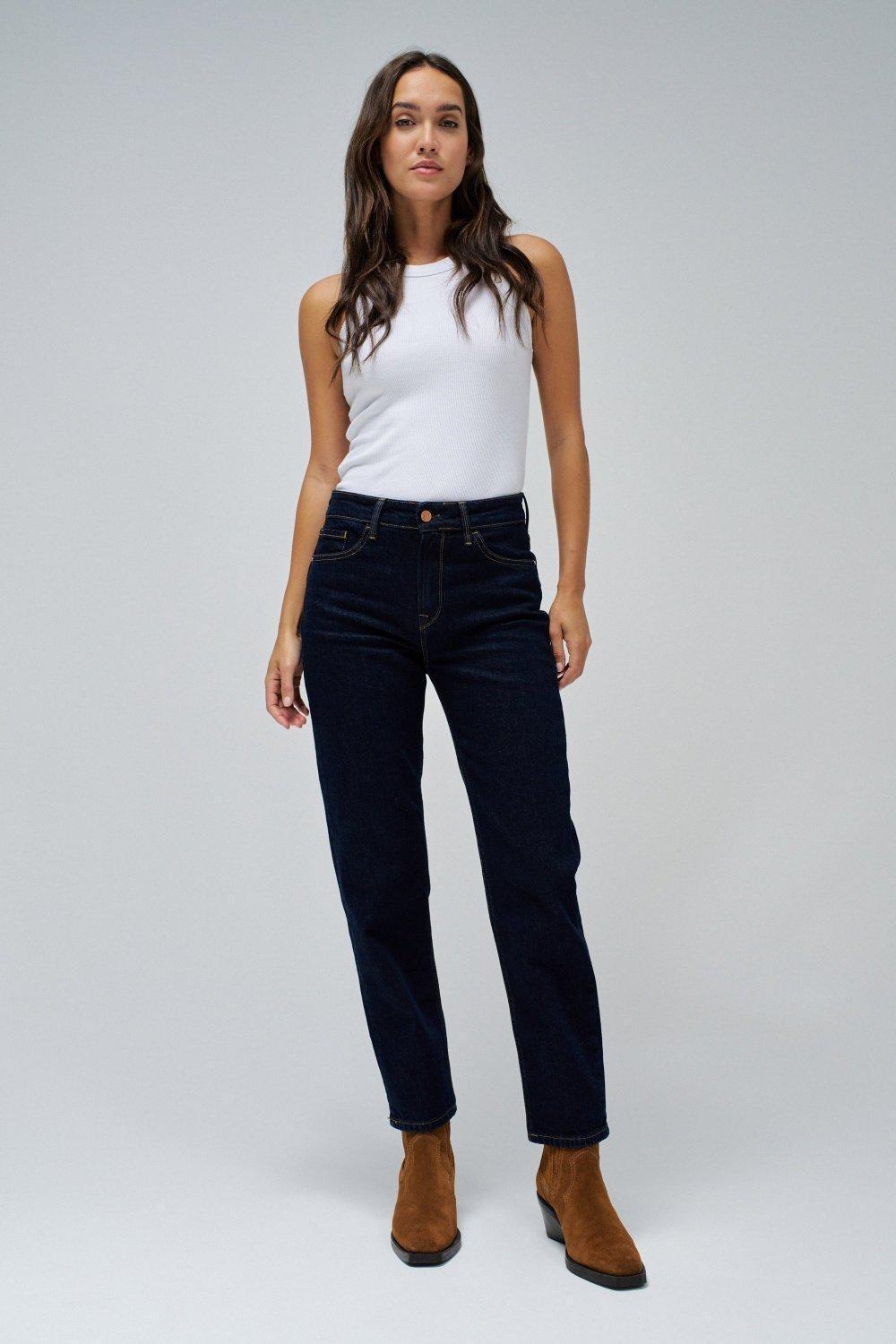 Blue Cropped True Slim Jeans, , large image number 5