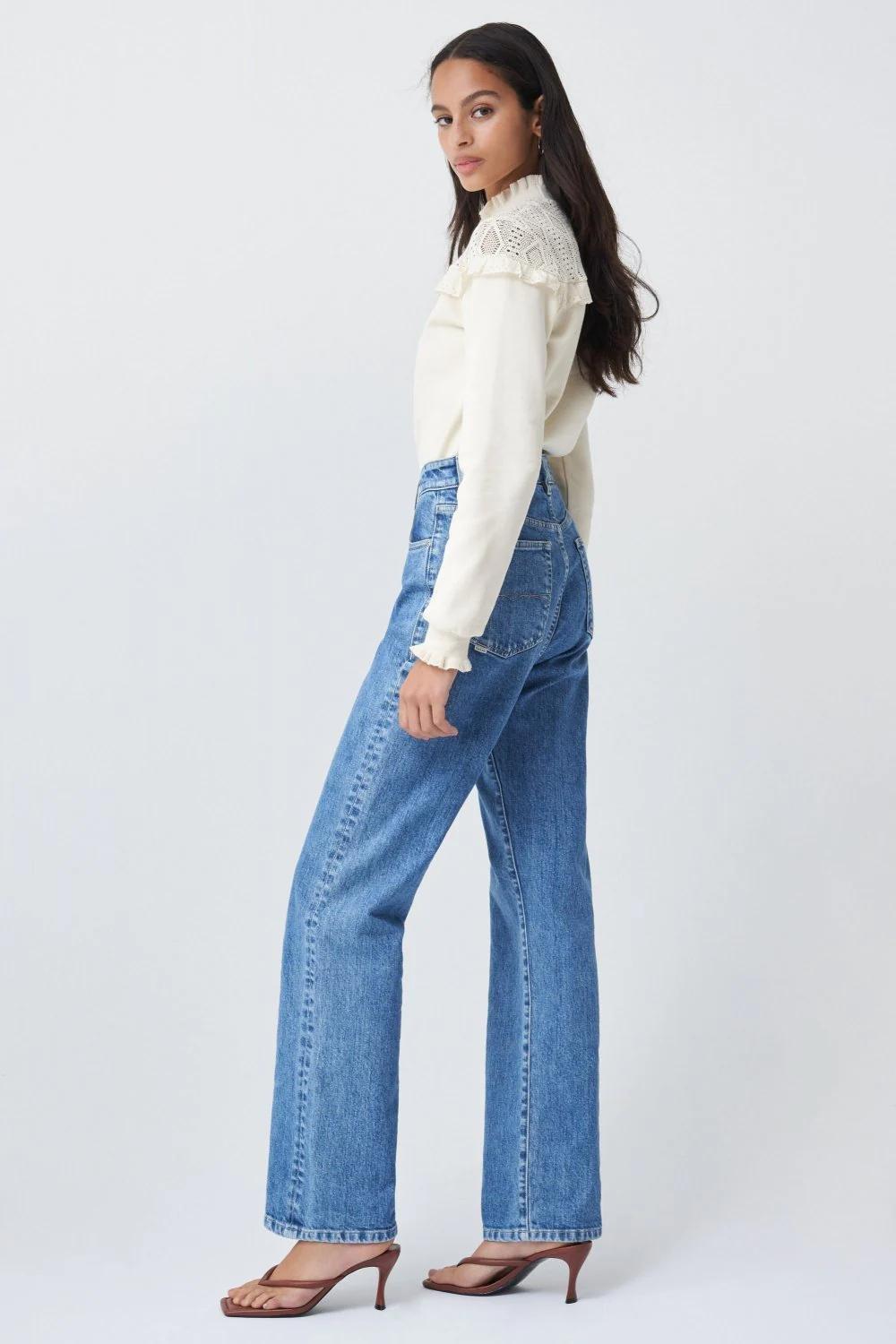 White Sweatshirt With Lace Detail, Women, , large image number 3