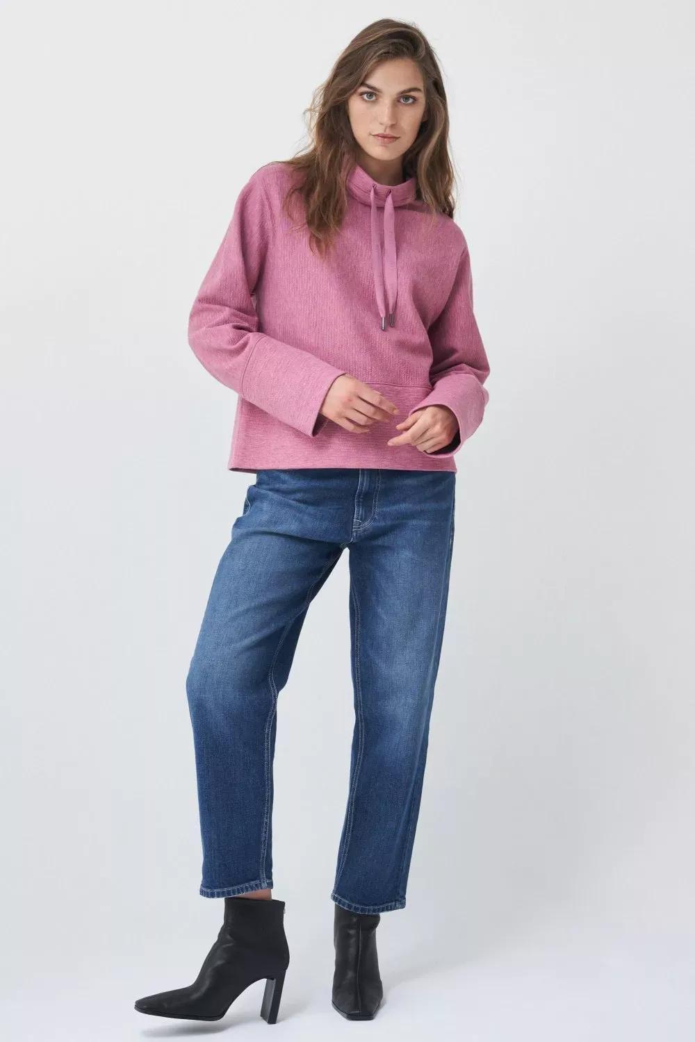 Pink Detailed Collar Sweatshirt, , large image number 3