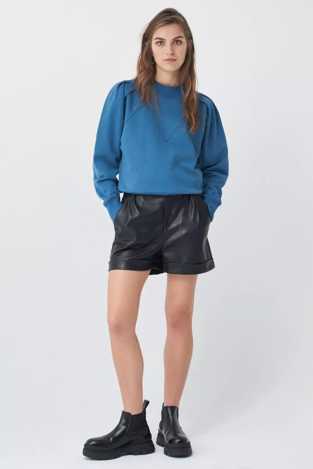 Blue Seam Details Sweatshirt, , large image number 3