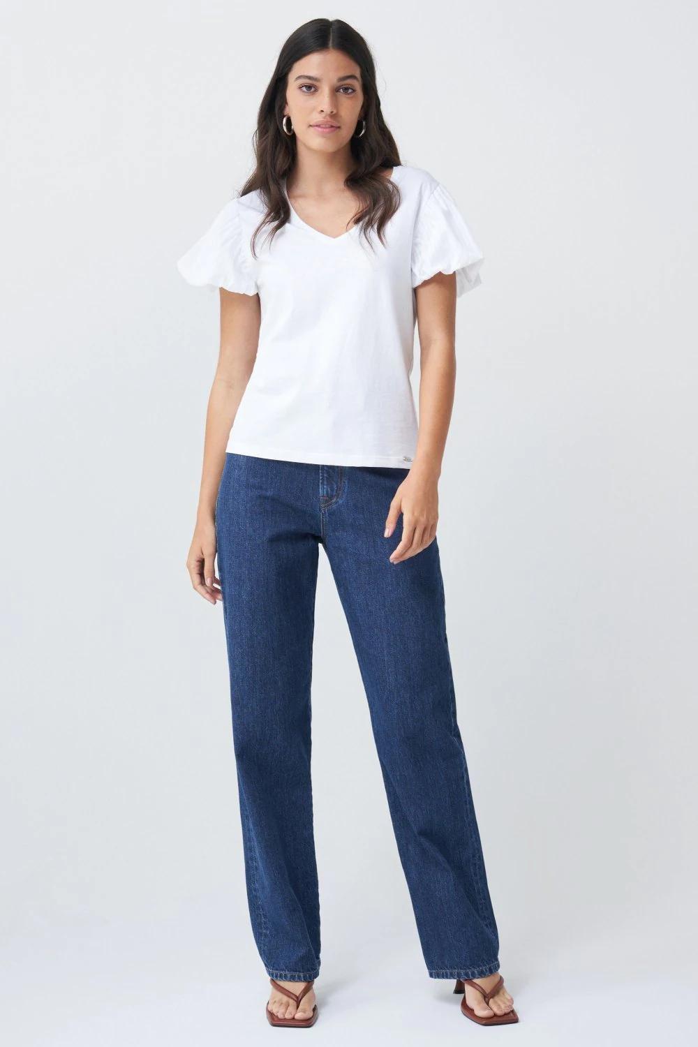 White Textured T-Shirt, , large image number 3