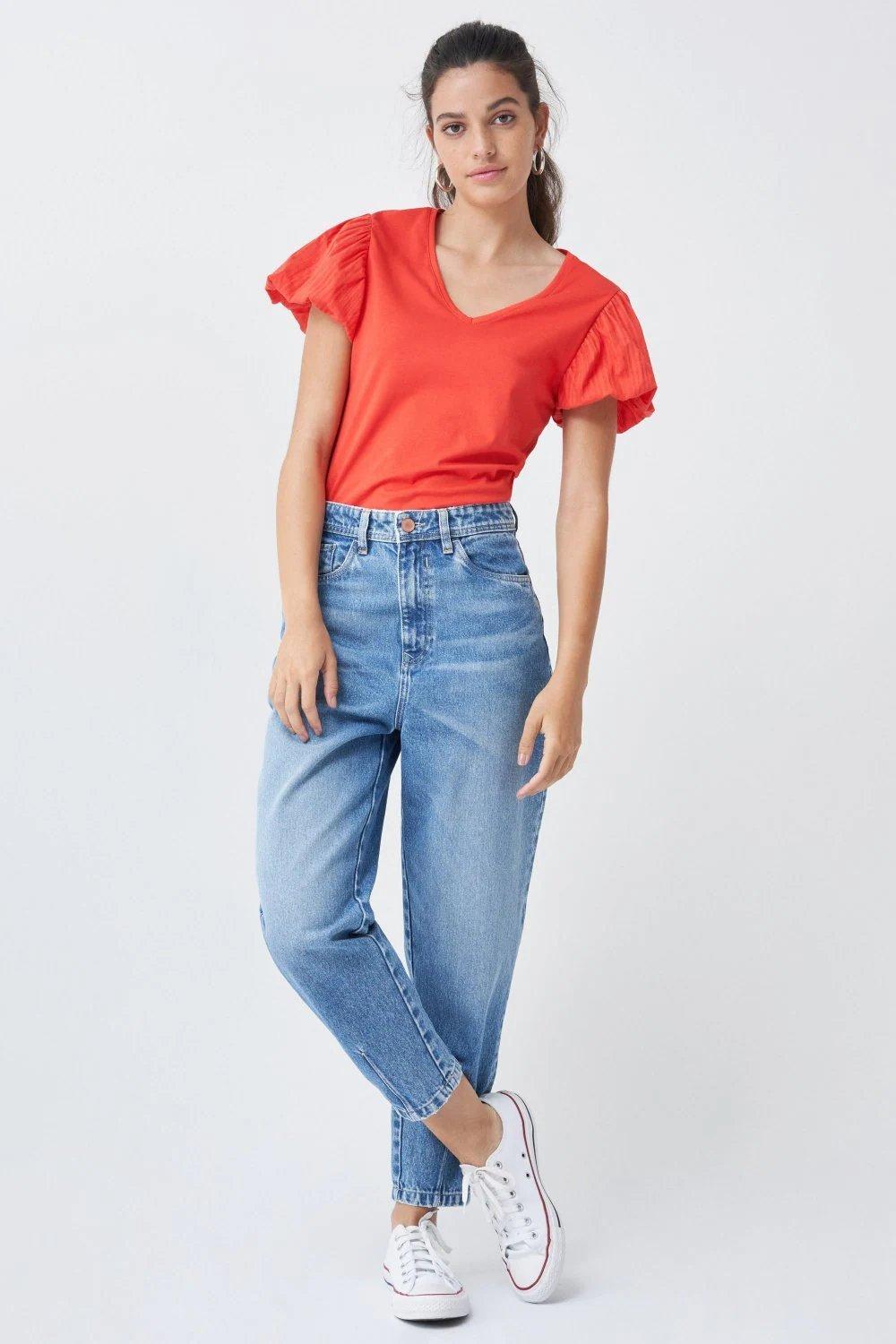 Red Textured T-Shirt, , large image number 1