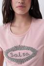 Salsa Jeans - Pink T-Shirt With Salsa Logo In Gemstones