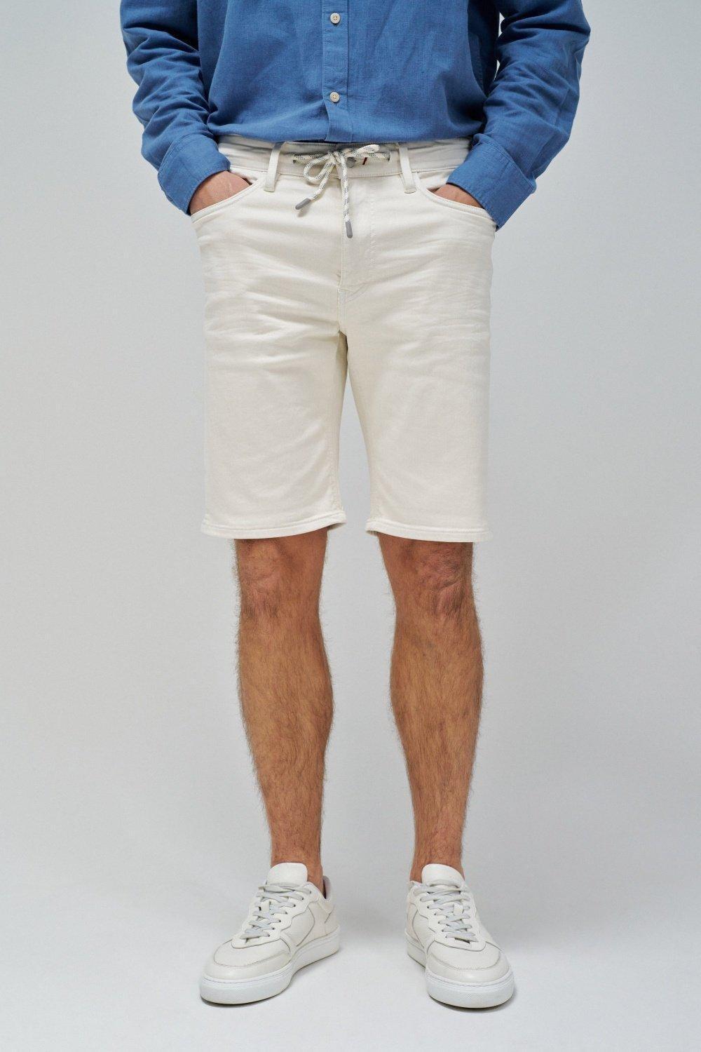 Beige Plain Bermuda Shorts, , medium