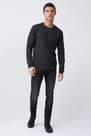 Salsa Jeans - Black Cotton sweater with pocket and embroidery