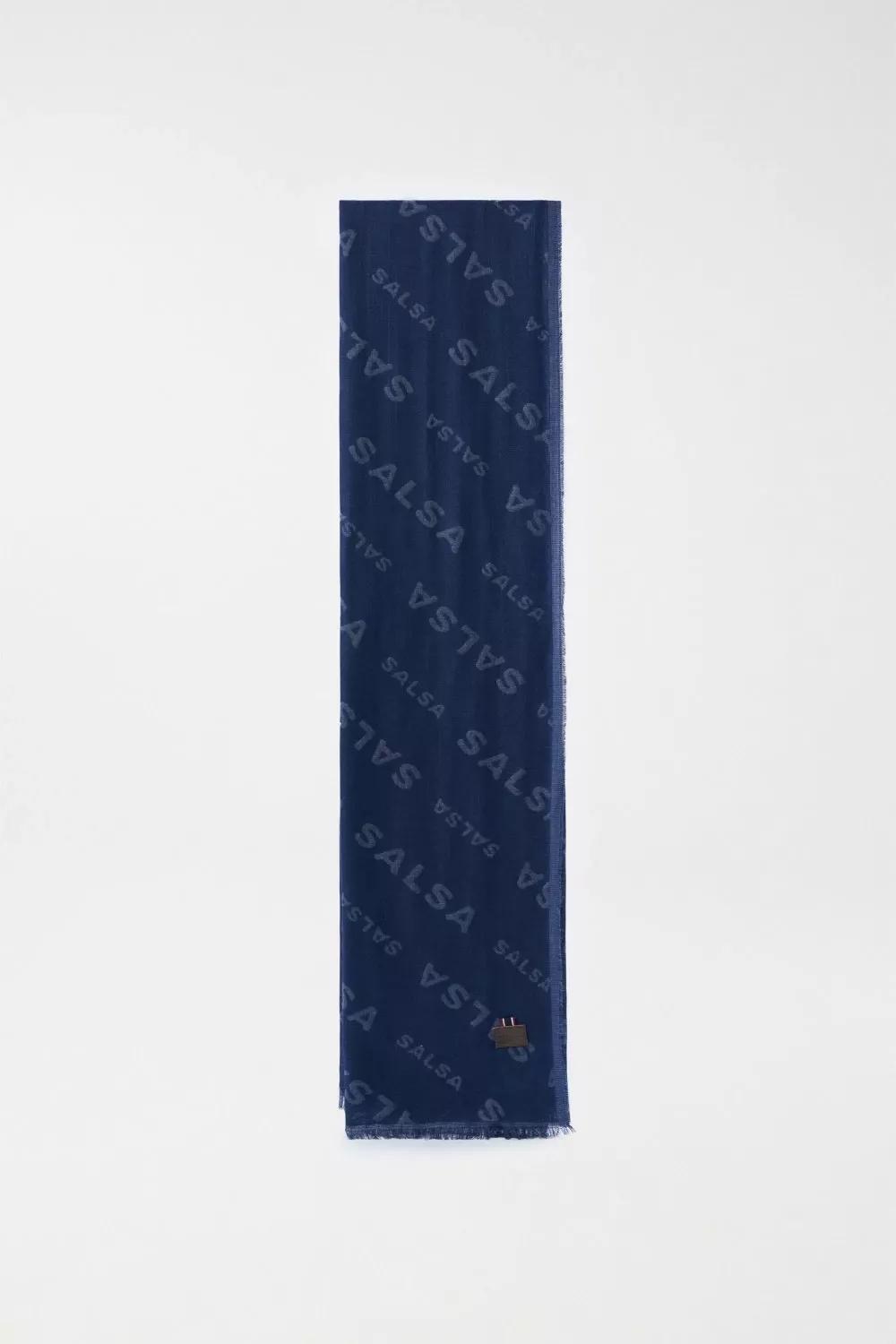 Blue Scarf With Salsa Name Logo, , large image number 3