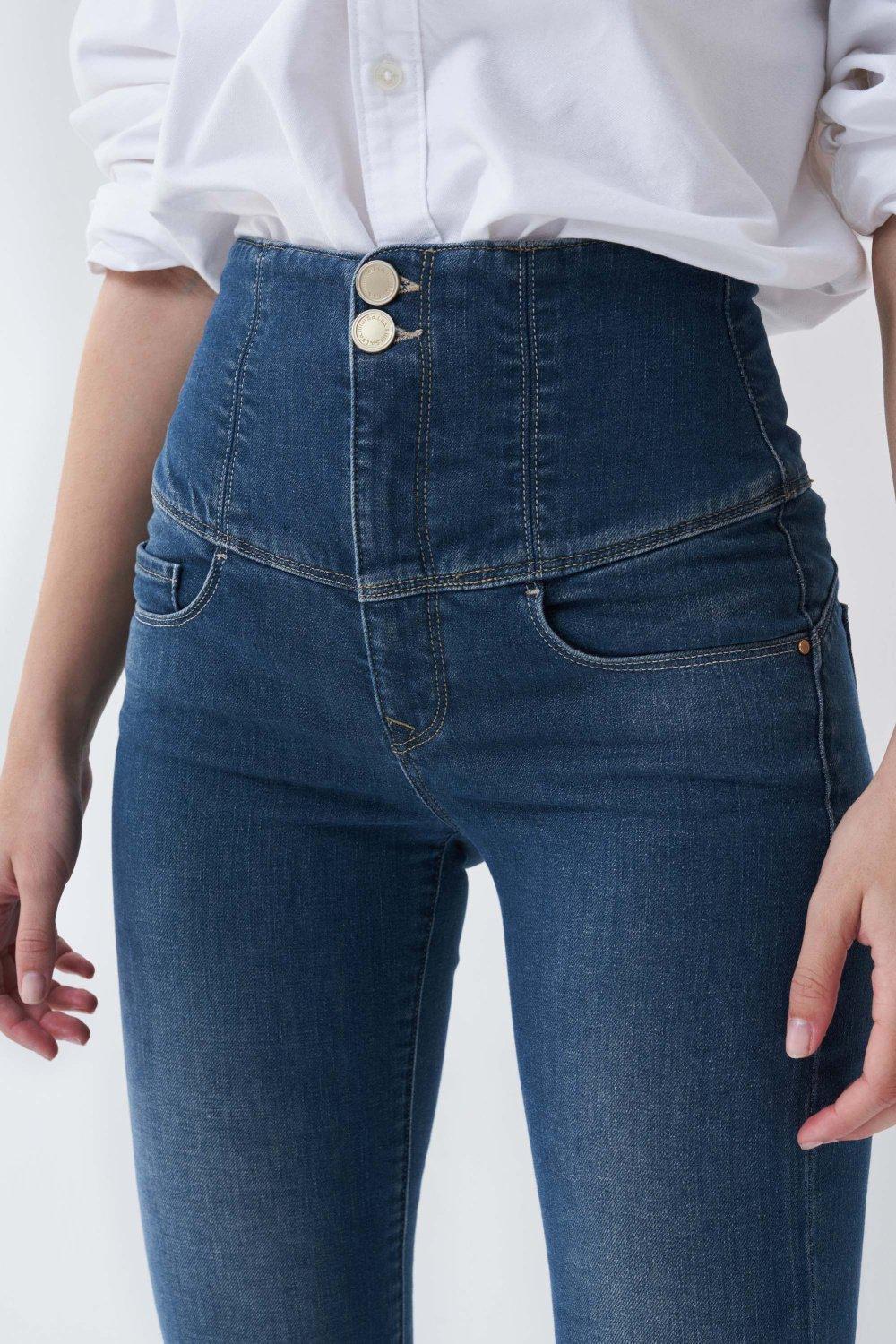 Blue Flared Diva Jeans, , large image number 3