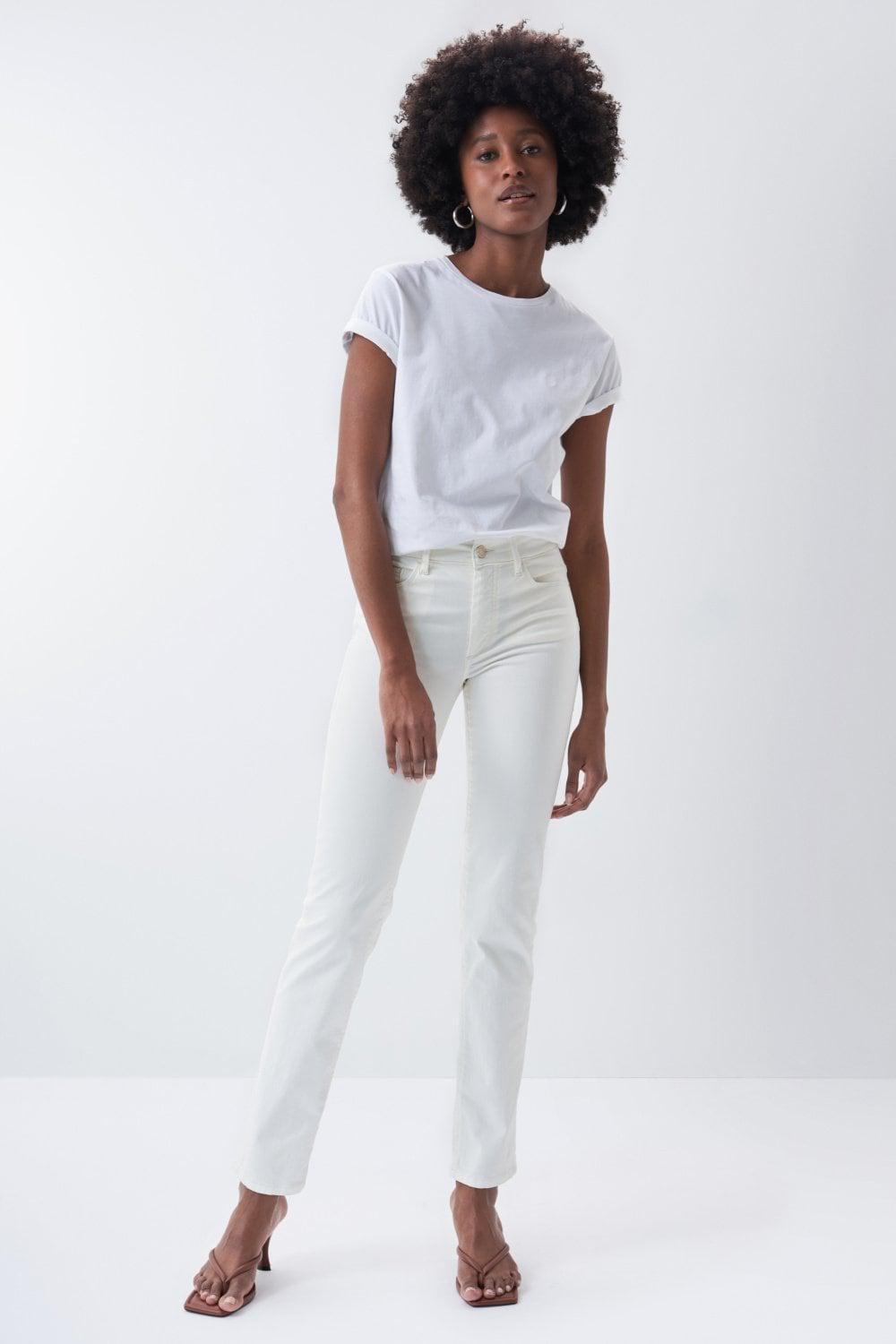 Beige Push Up Destiny Slim Jeans, Beige, large image number 4