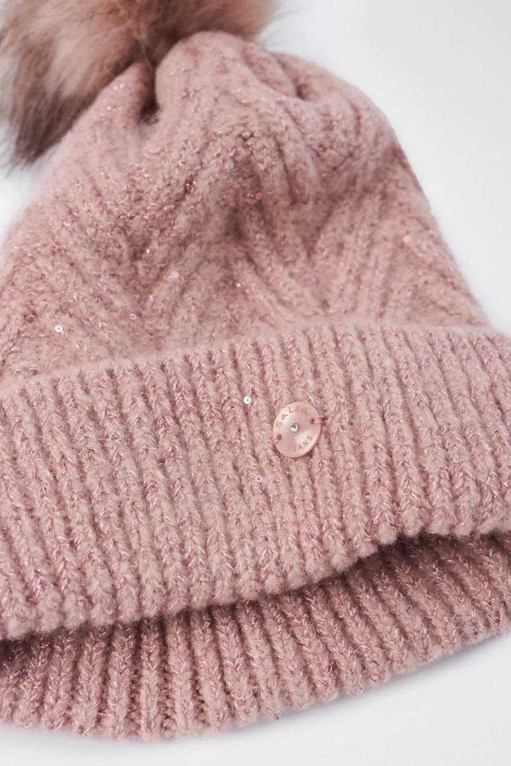 Pink Bonnet With Pompom, , large image number 2