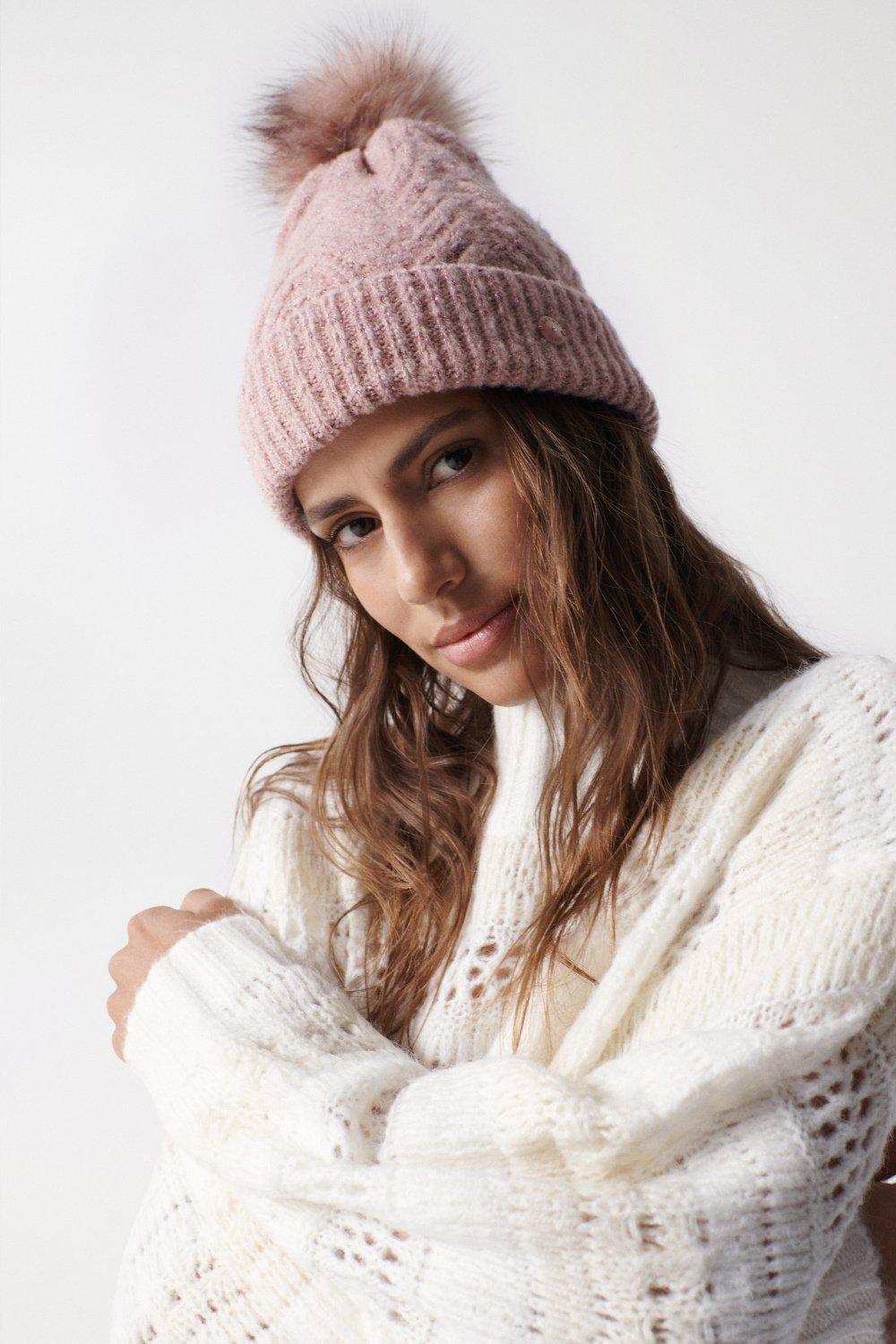 Pink Bonnet With Pompom, , large image number 3