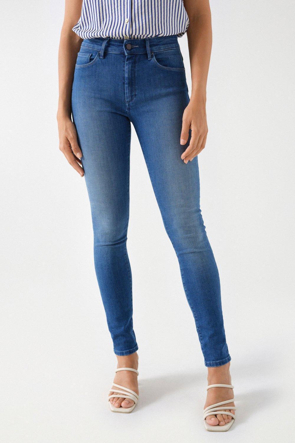 Blue Push Up Destiny Skinny Jeans, , medium