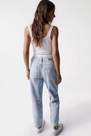 Salsa Jeans - Blue Cropped slim Boyfriend jeans, light wash with rips