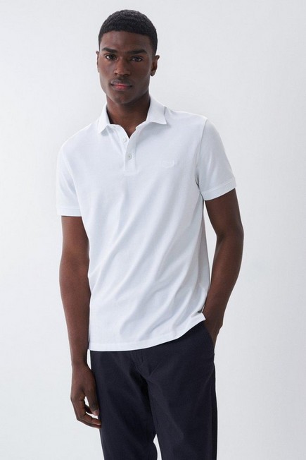 Salsa Jeans - White Polo shirt with Salsa name on the chest