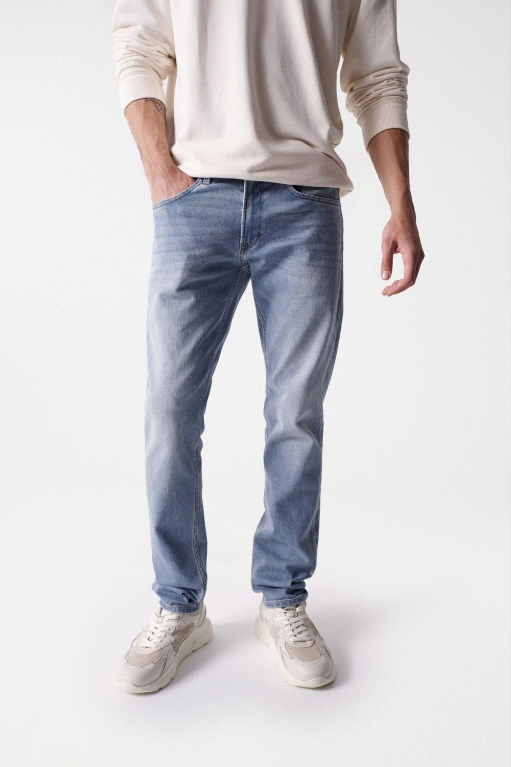 Blue Slim Coolmax Jeans, , large image number 0