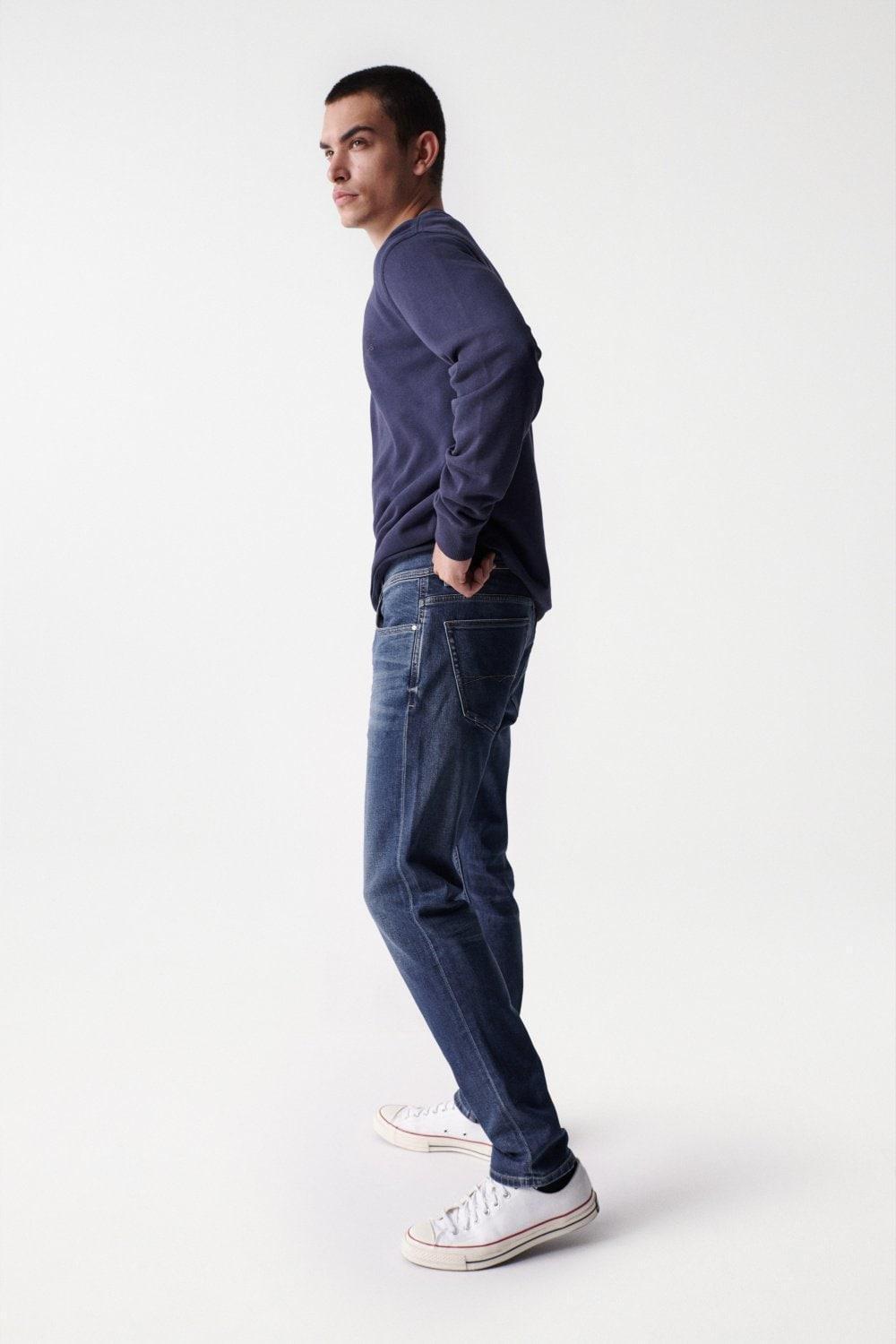 Blue Slim Coolmax Jeans, , large image number 6