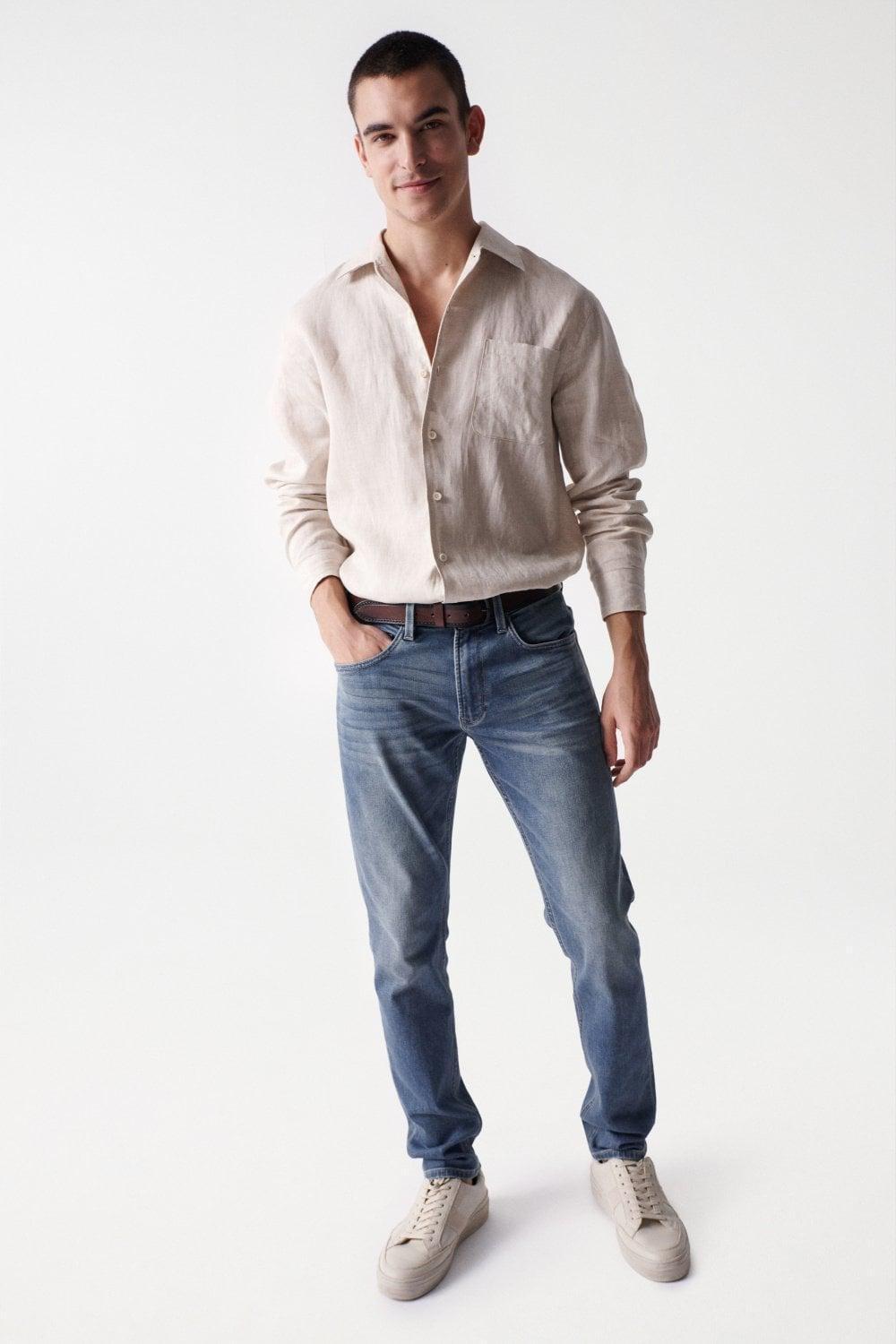 Blue Slim Coolmax Jeans, , large image number 14