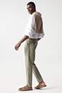 Salsa Jeans - Green Slim Linen Trousers