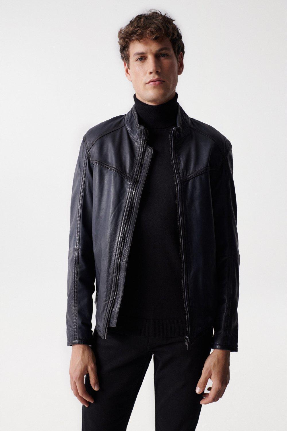 Blue Leather Jacket, , large image number 0
