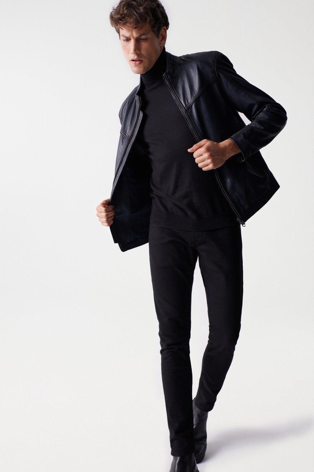 Blue Leather Jacket, , large image number 1