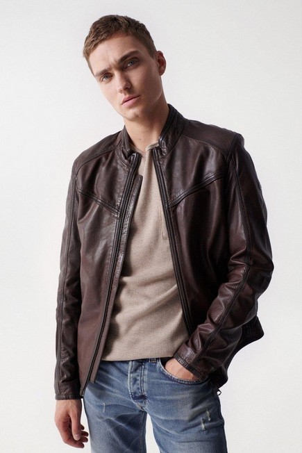 Salsa Jeans - Brown Leather Jacket