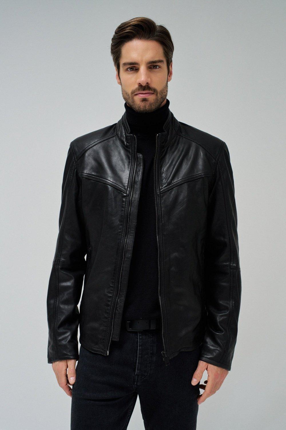 Leather Jacket&nbsp;, Black, medium
