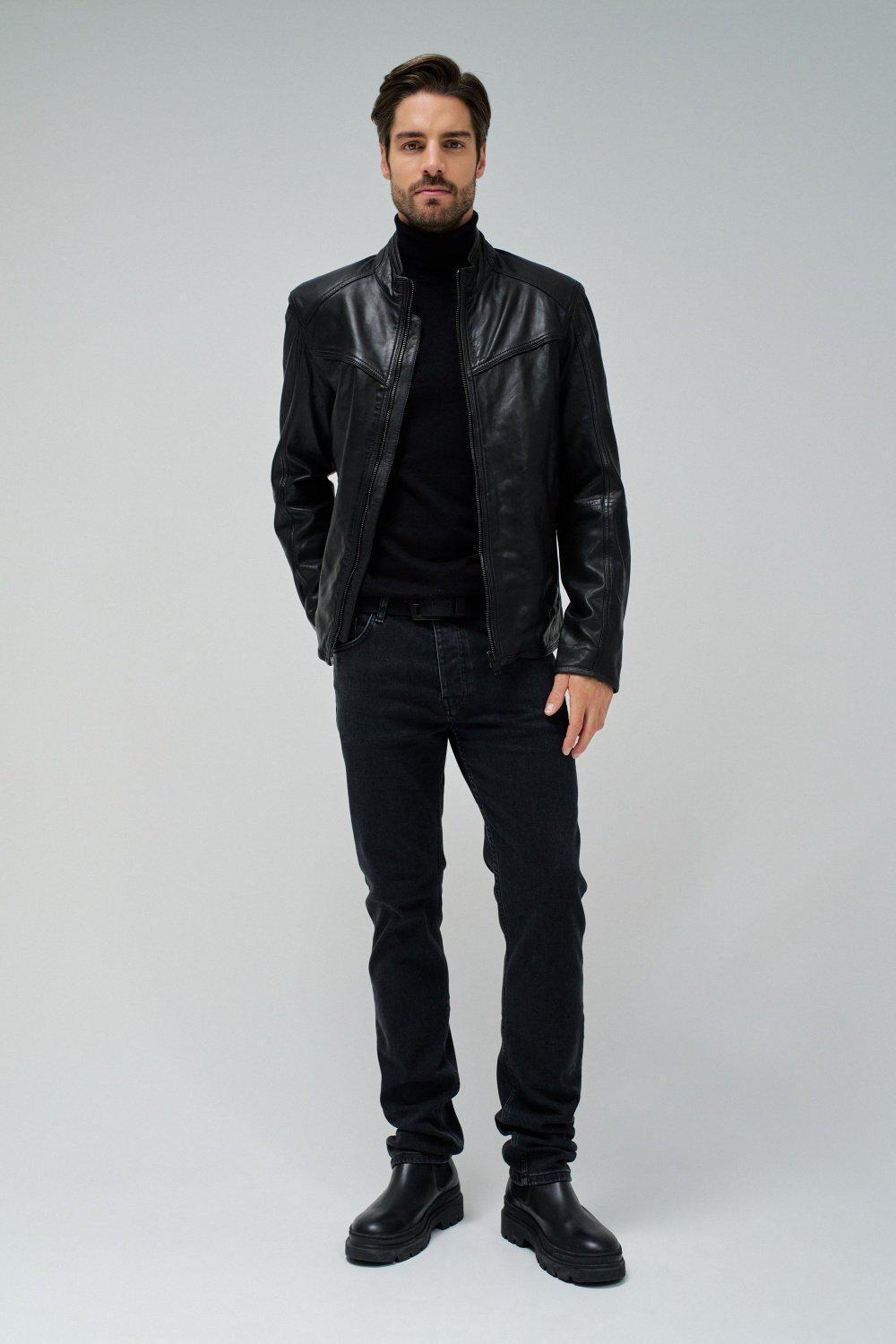 Leather Jacket&nbsp;, Black, medium