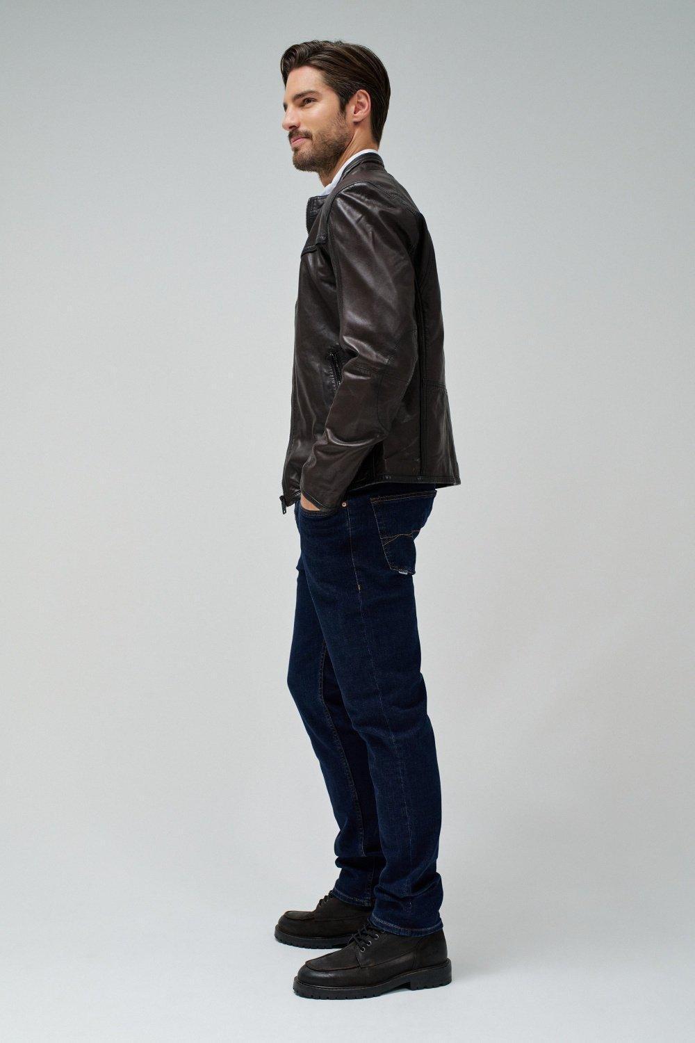 Leather Jacket&nbsp;, Brown, medium
