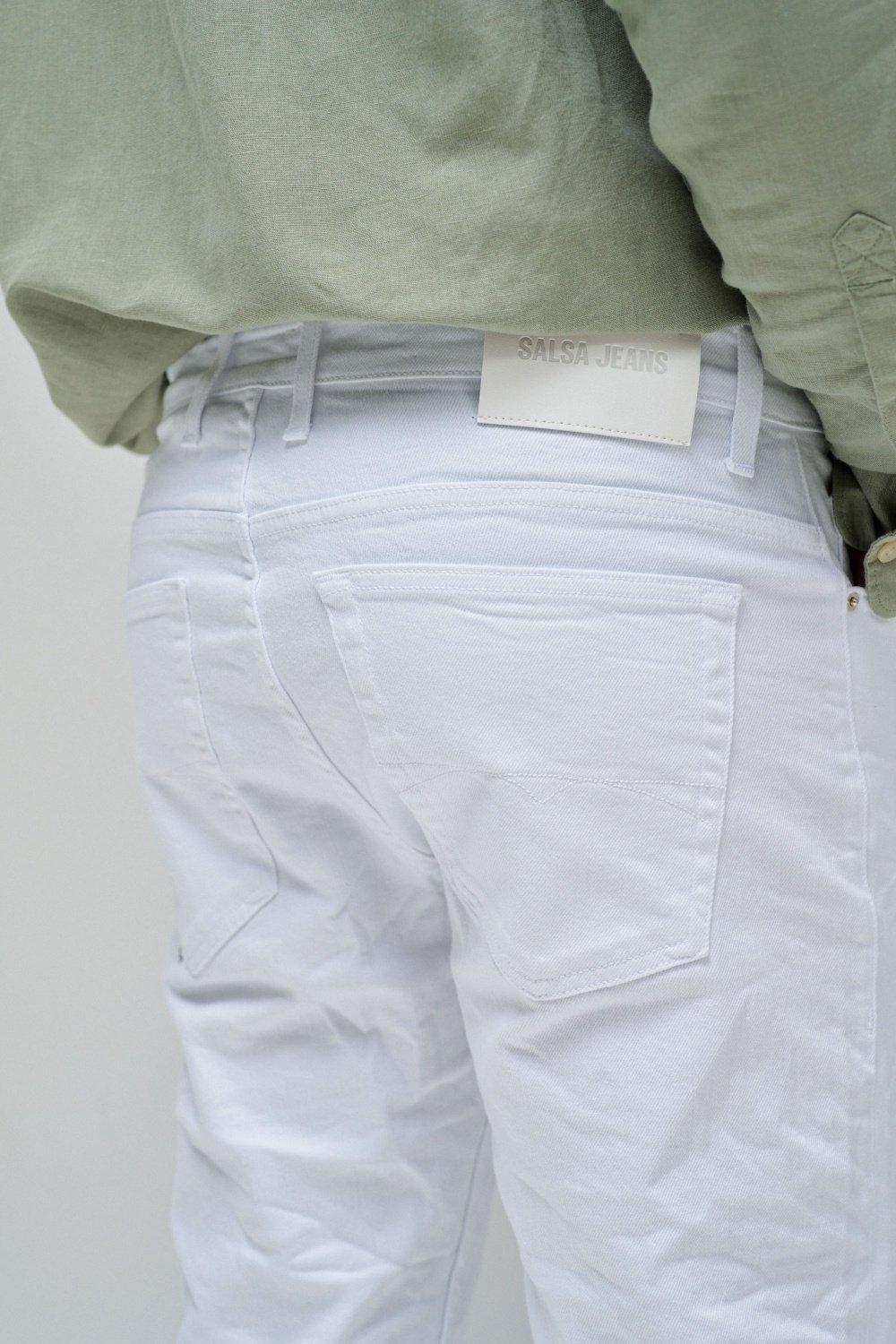 Slim Serge Trousers, White, large image number 4