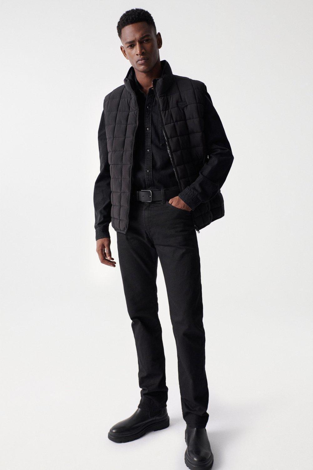 Black Padded Gilet, , large image number 4