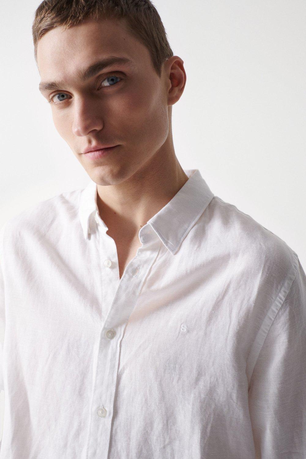 White Long Sleeve Cotton Shirt, , large image number 2
