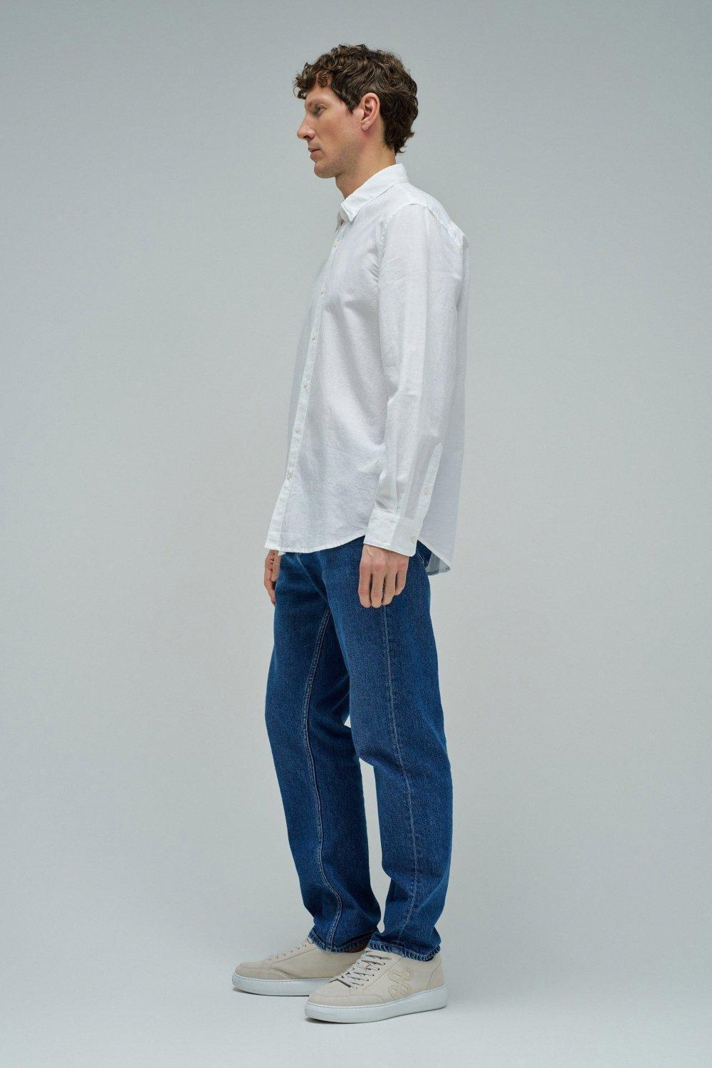 Long Sleeve Cotton Shirt&nbsp;, White, medium