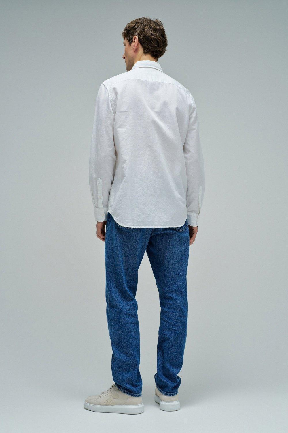 Long Sleeve Cotton Shirt&nbsp;, White, large image number 3