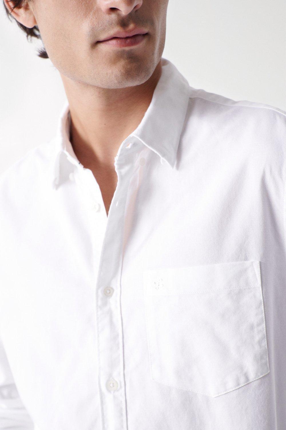 Oxford Plain Shirt, White, large image number 1
