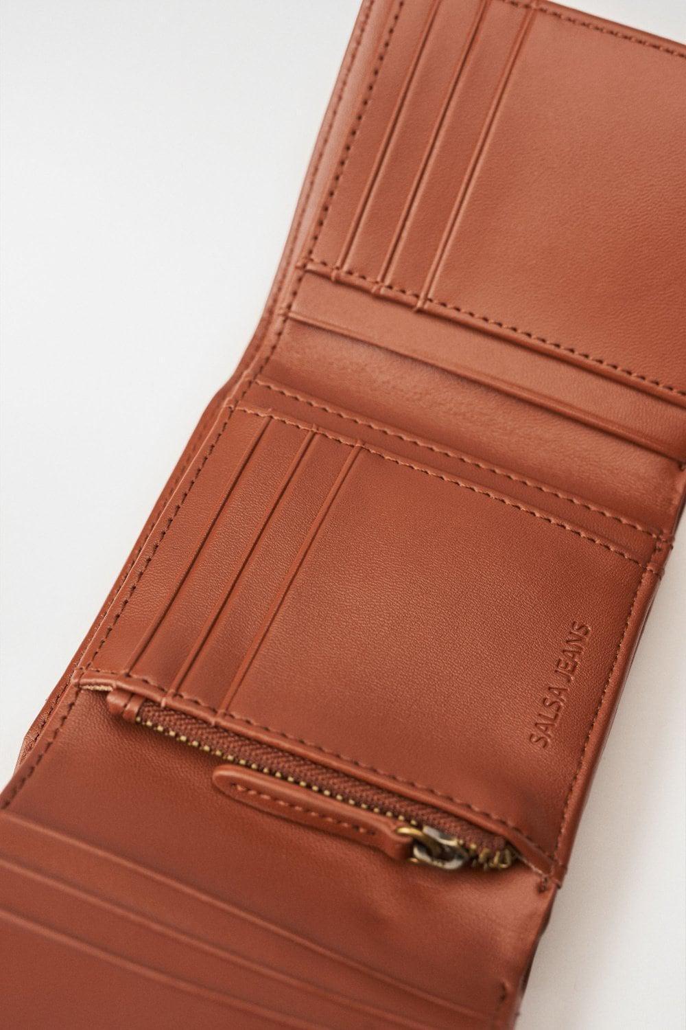 Brown Leather Purse, Camel, large image number 4