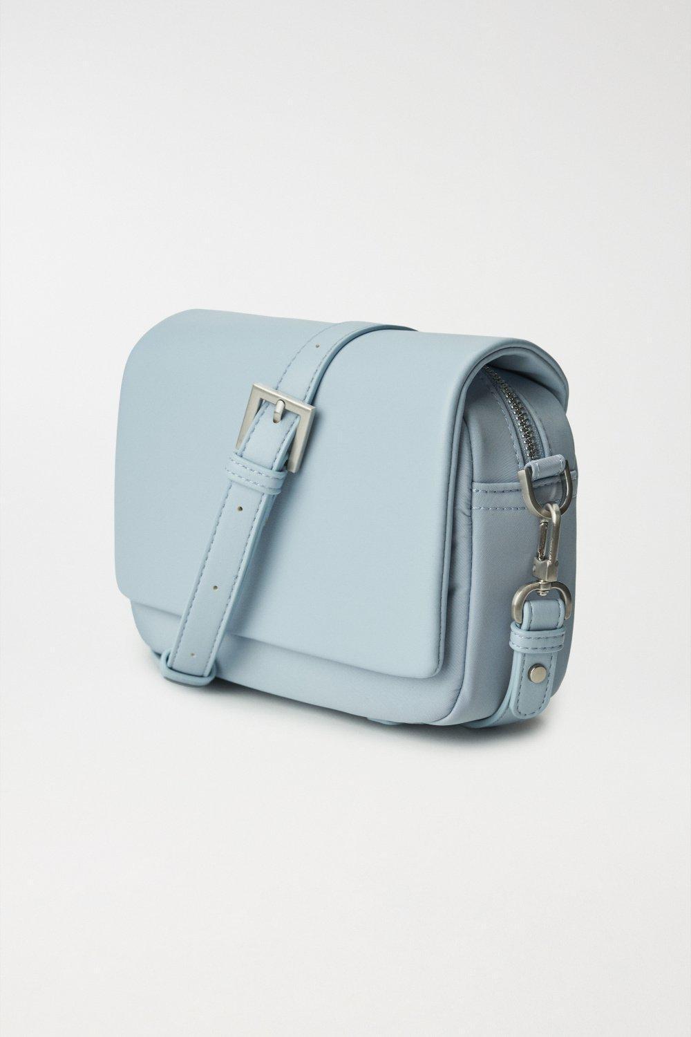 Blue Crossbody Nylon Handbag, , large image number 3