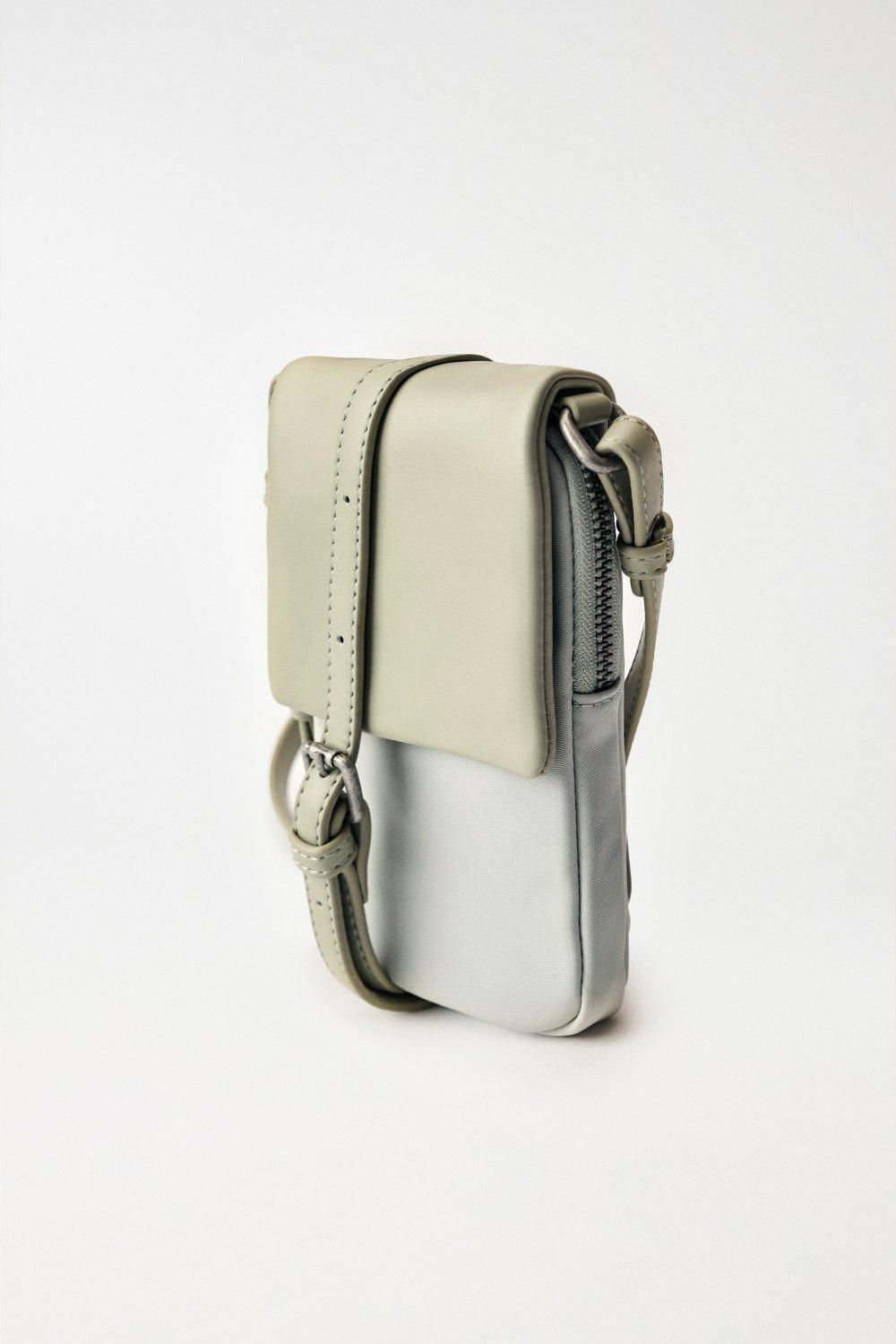 Green Mobile Phone Pouch With Shoulder Strap, , large image number 4