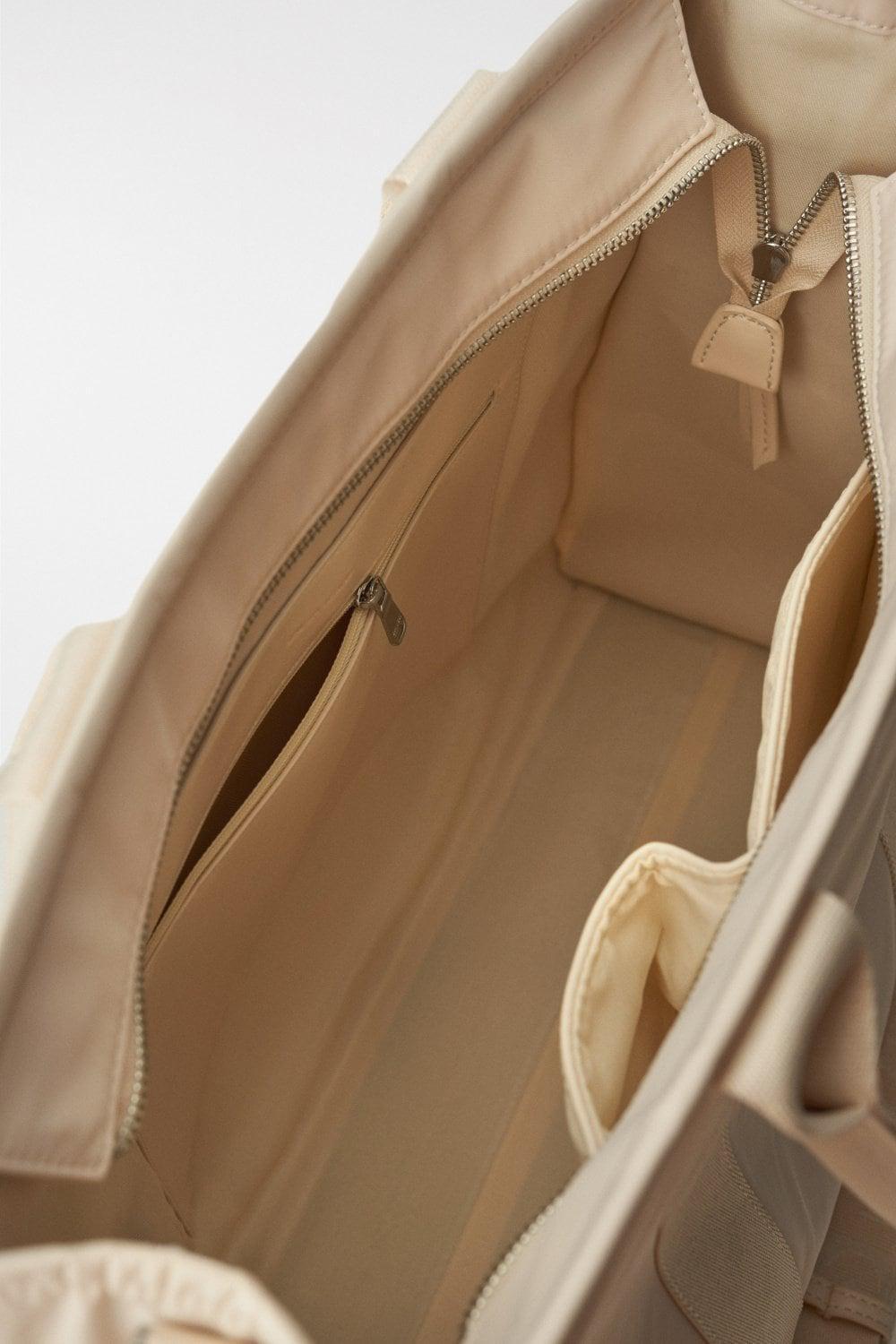 Beige Nylon Shopper Bag, , large image number 1