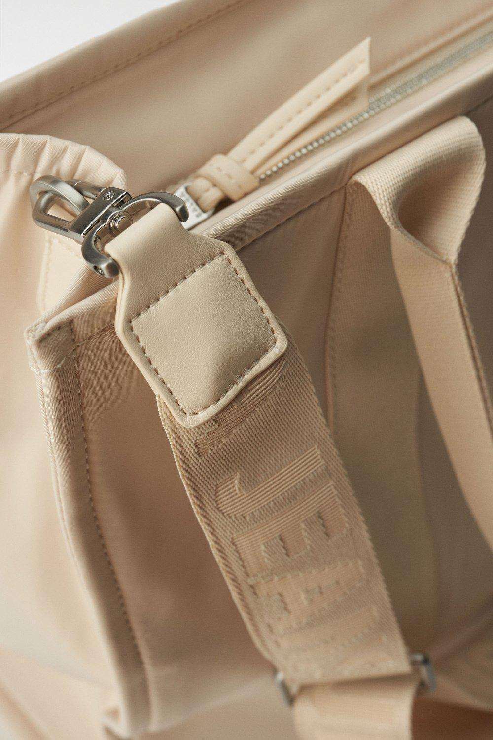 Beige Nylon Shopper Bag, , large image number 4