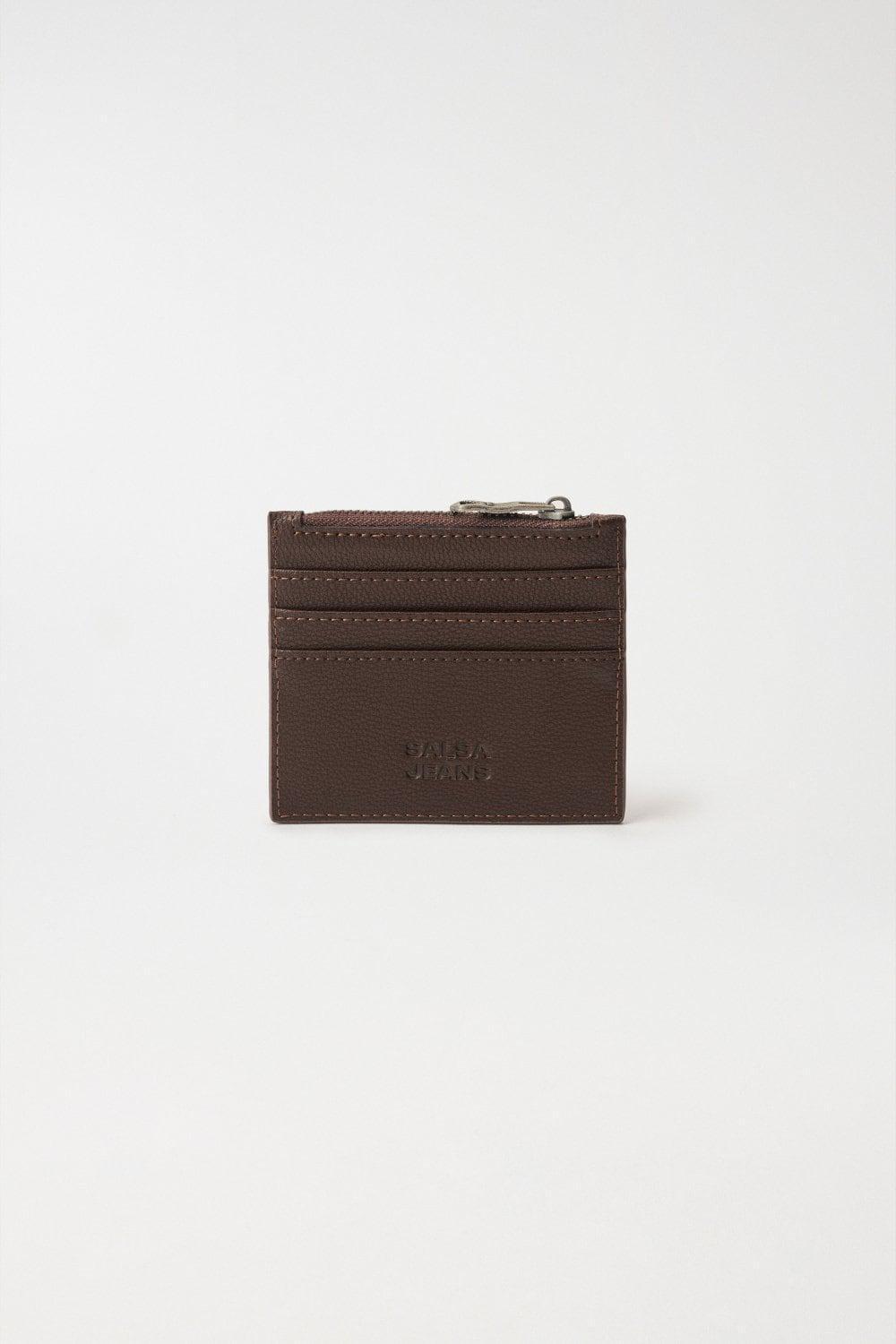 Beige Leather Card Holder, , large image number 1