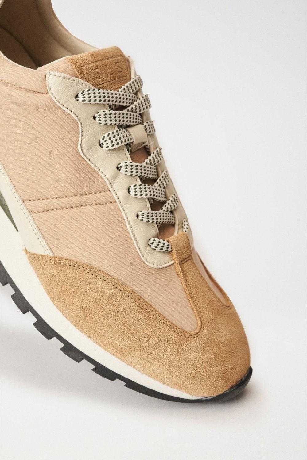 Beige Trainers With Overlays, , large image number 1