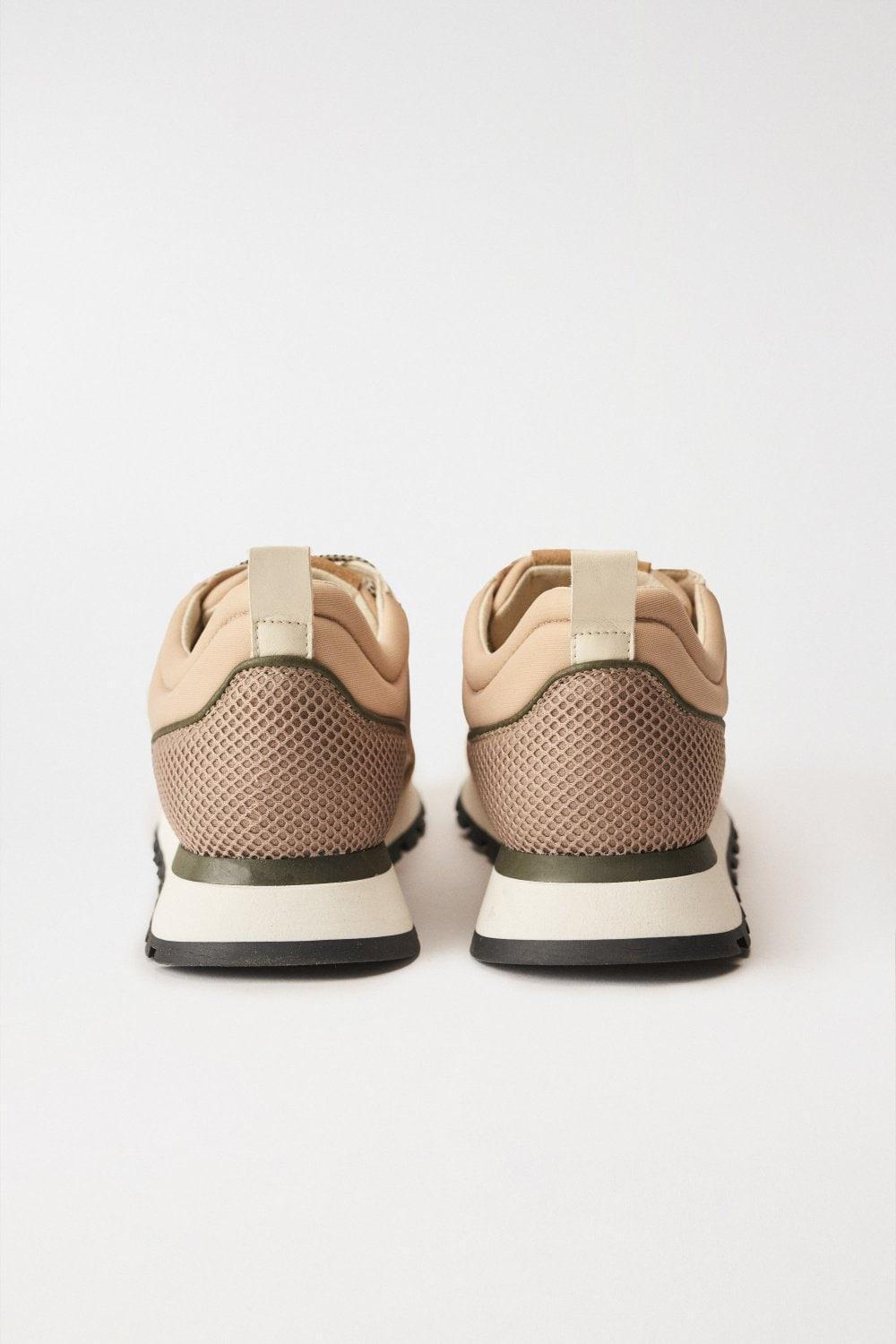 Beige Trainers With Overlays, , large image number 4