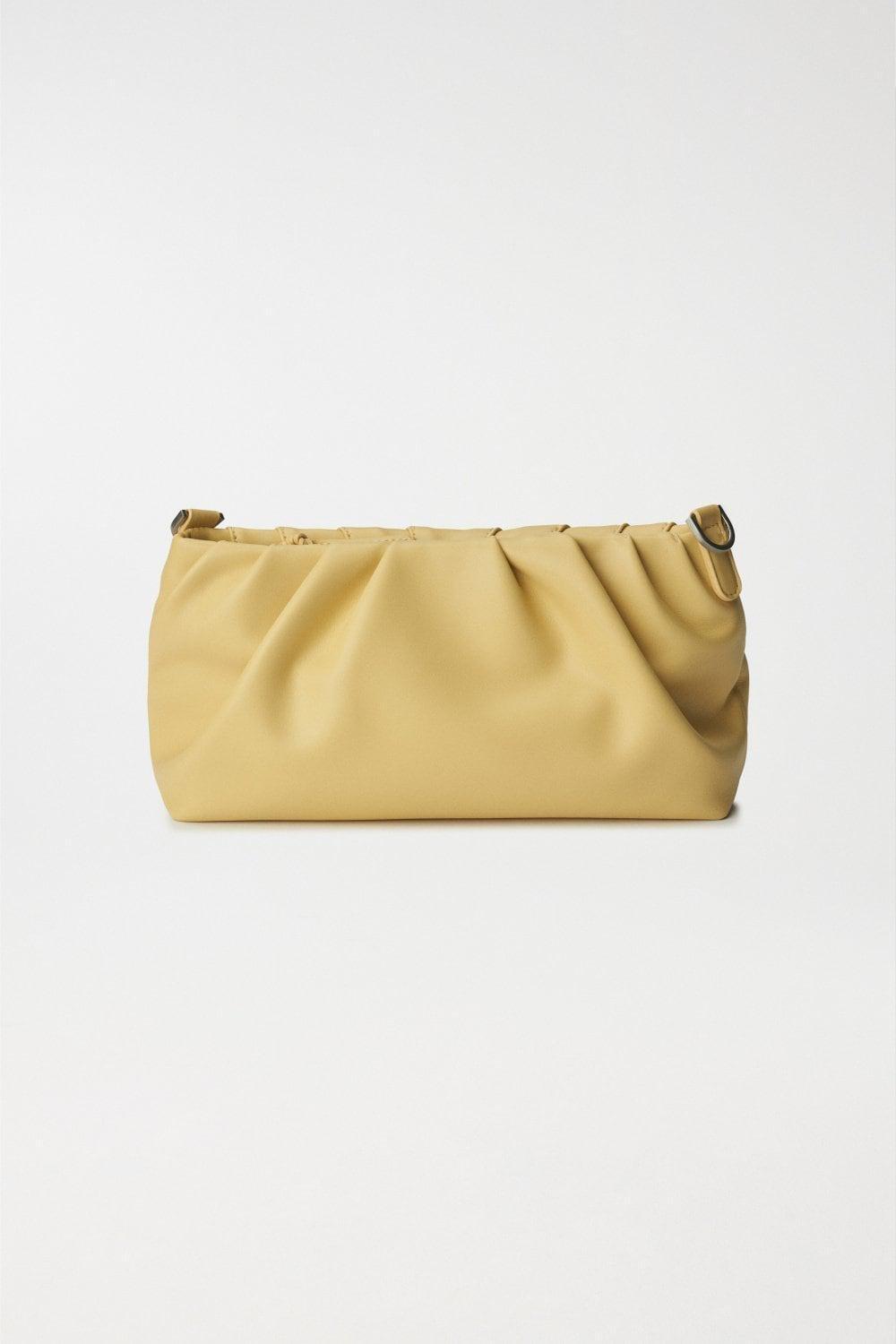 Yellow Bag With Metallised Shoulder Strap, Yellow, large image number 0