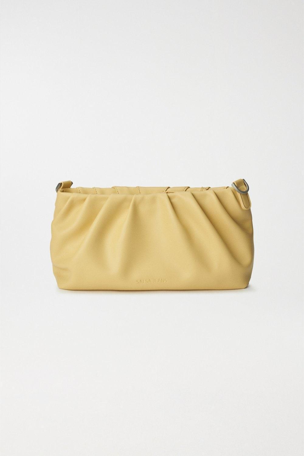 Yellow Bag With Metallised Shoulder Strap, Yellow, large image number 2