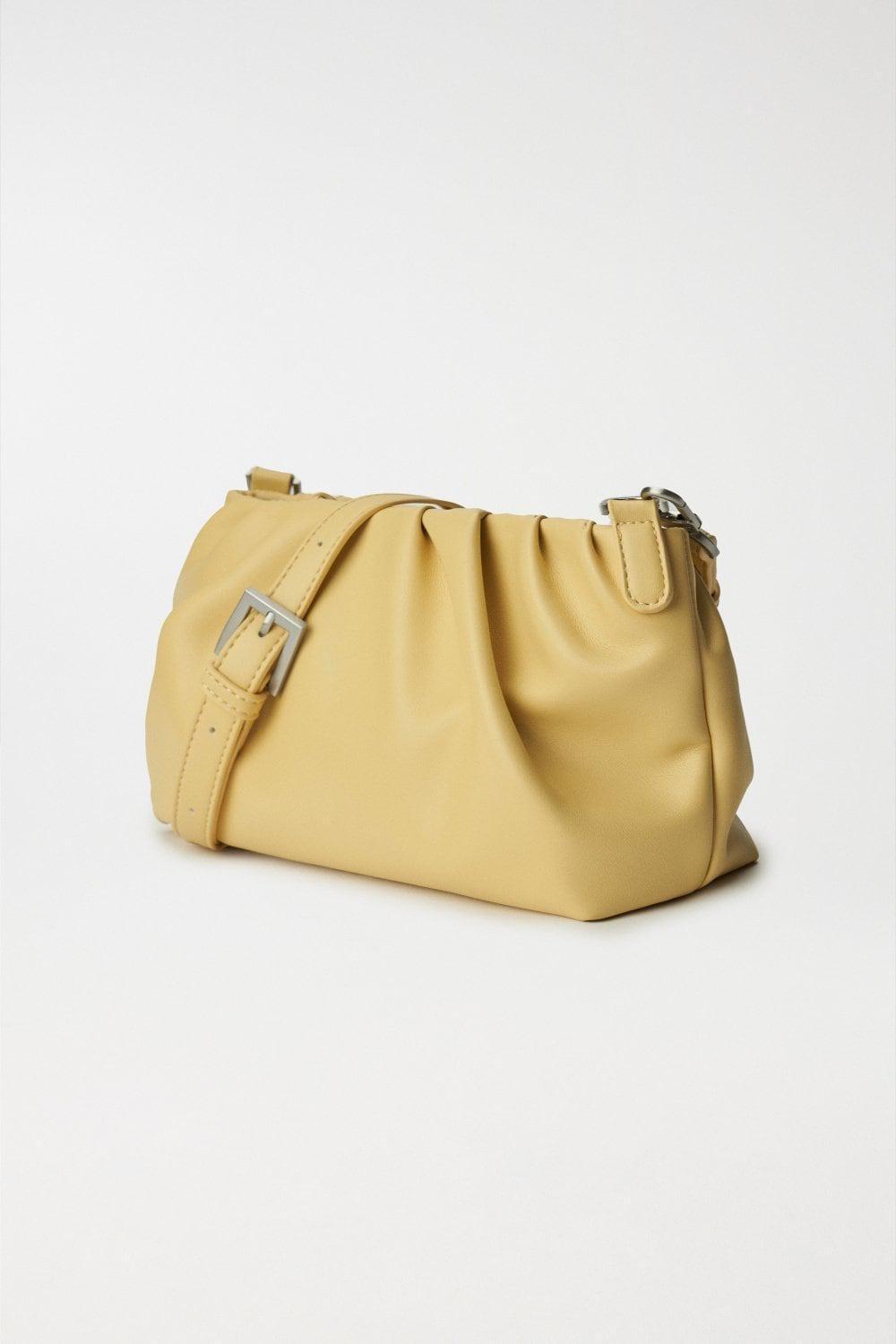 Yellow Bag With Metallised Shoulder Strap, Yellow, large image number 3