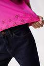 Salsa Jeans - Pink PLAIN T-SHIRT WITH ENGLISH EMBROIDERY