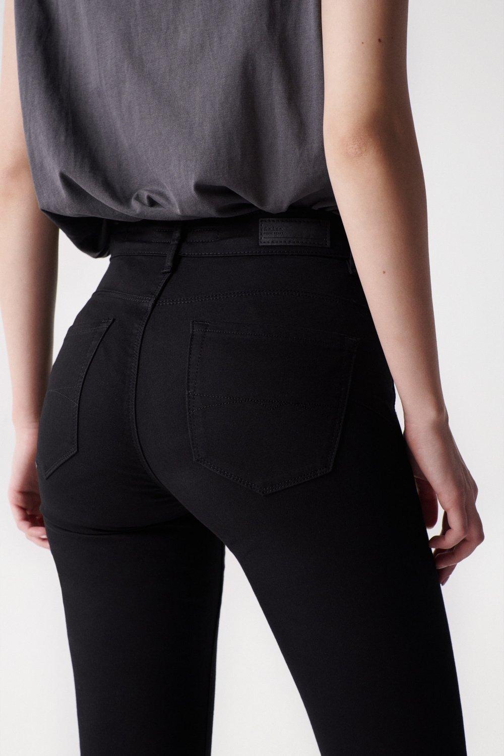 Faith Push In Cropped Skinny Jeans, Black, medium