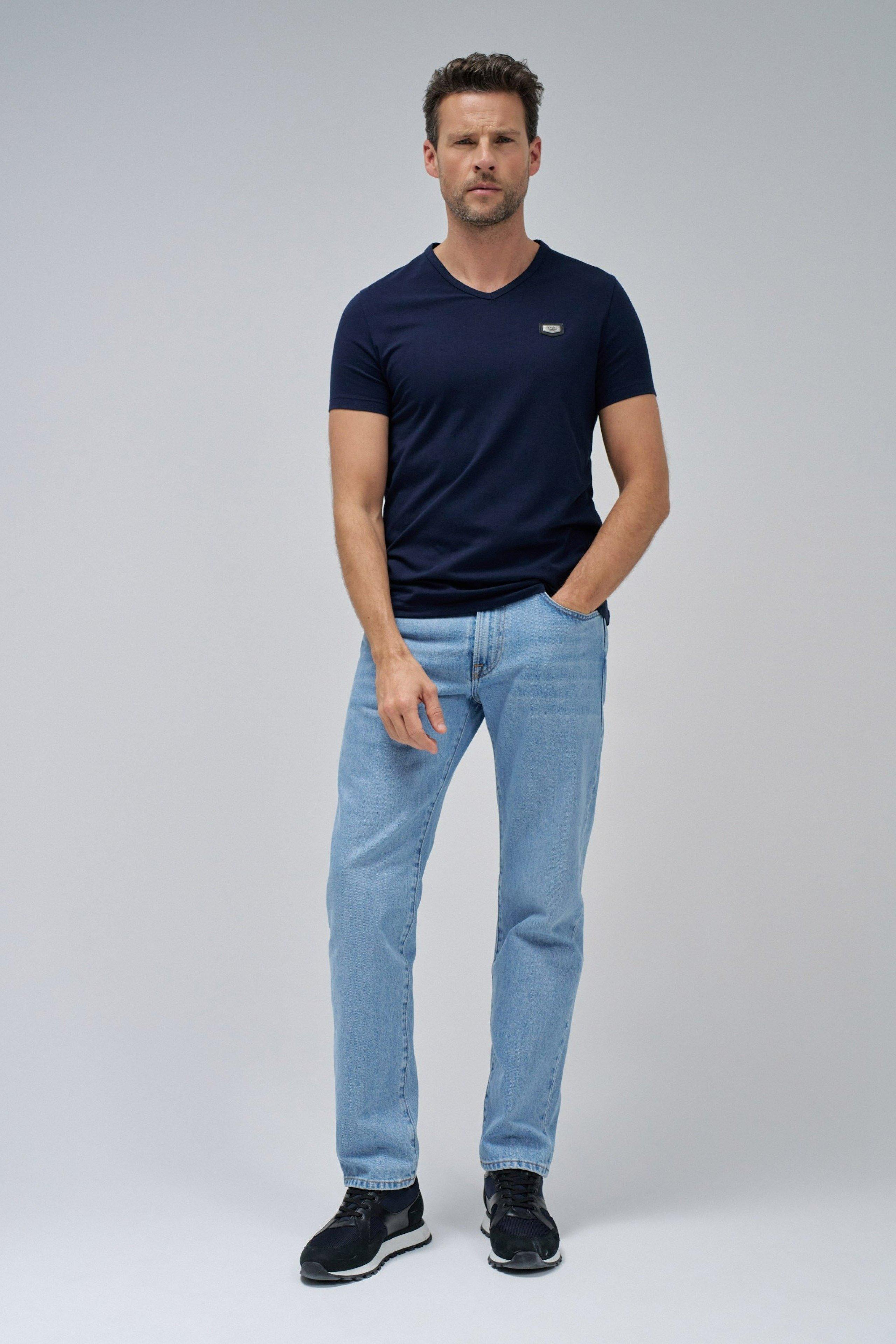 Blue Cotton T-Shirt With Salsa Logo, , large image number 2